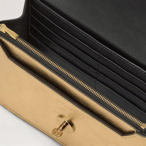 Mulberry Small Darley Somerset Gold Metallic Leather